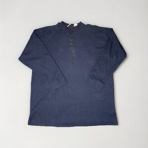 VNTGE 90s Navy Bugle Boy Men’s Henley Shirt - SZ L